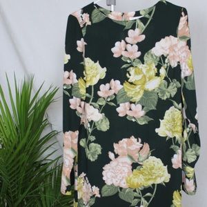 H&M Long Floral Green Dress